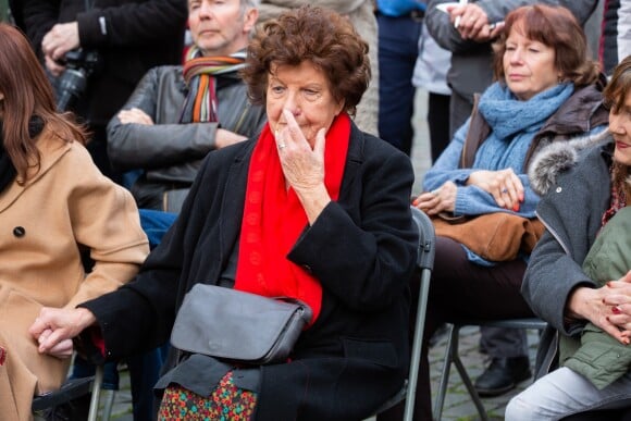 Exclusif - Jeannie Patureaux, la mère de Maurane - Inauguration du square Maurane, un an après sa mort, à Schaerbeekprès de Bruxelles, Belgique, le 7 mai 2019. © Alain Rolland / Imagebuzz / Bestimage