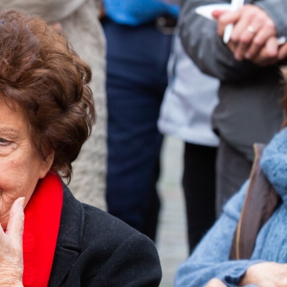 Exclusif - Jeannie Patureaux, la mère de Maurane - Inauguration du square Maurane, un an après sa mort, à Schaerbeekprès de Bruxelles, Belgique, le 7 mai 2019. © Alain Rolland / Imagebuzz / Bestimage