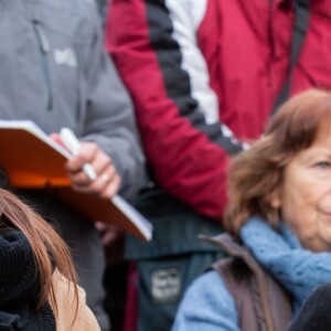 Exclusif - Lou Villafranca, la fille de Maurane, et Jeannie Patureaux, la mère de l'artiste - Inauguration du square Maurane, un an après sa mort, à Schaerbeekprès de Bruxelles, Belgique, le 7 mai 2019. © Alain Rolland / Imagebuzz / Bestimage
