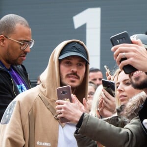 Exclusif - M. Pokora (Matt Pokora) arrive à Médiacité Liège pour la demi-finale de l'émission de The Voice Belgique, le 16 avril 2019.