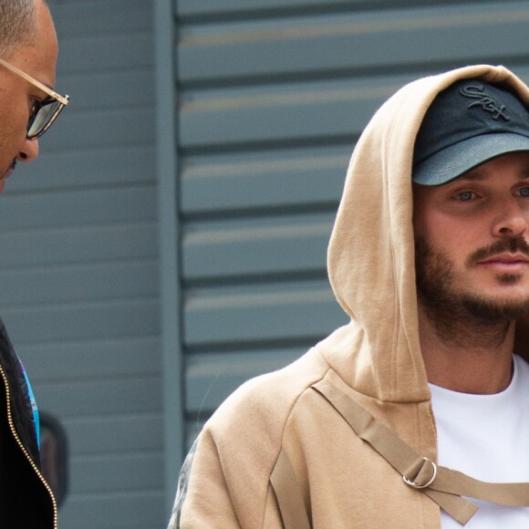 Exclusif - M. Pokora (Matt Pokora) arrive à Médiacité Liège pour la demi-finale de l'émission de The Voice Belgique, le 16 avril 2019.