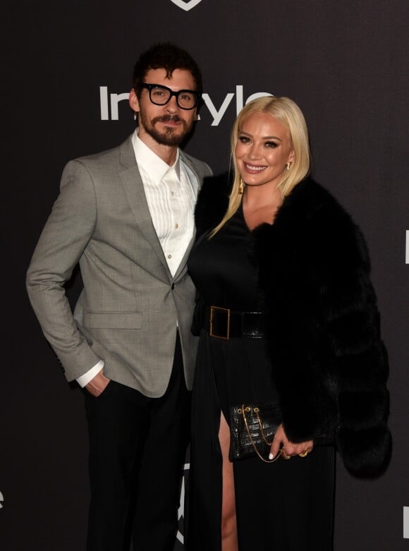 Matthew Koma et sa compagne Hilary Duff - Photocall de la soirée "Warner InStyle Golden Globes After Party" au Beverly Hilton Hotel à Beverly Hills. Le 6 janvier 2019