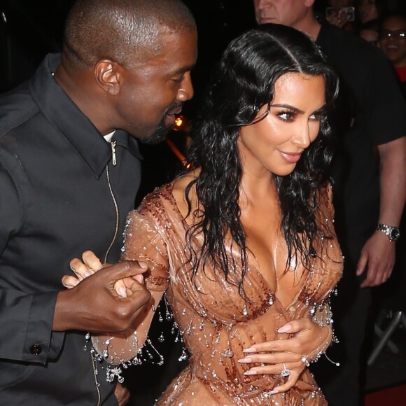 Kim Kardashian et son mari Kanye West rentrent à l'hôtel "The Mark" après la 71ème édition du MET Gala (Met Ball, Costume Institute Benefit) à New York, le 6 mai 2019