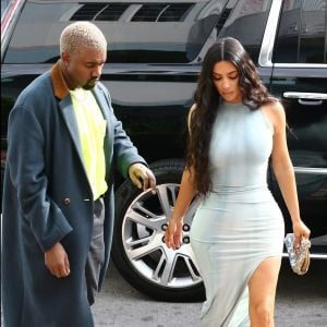 Kim Kardashian et son mari Kanye West sortent de leur hôtel à Miami Le 05 janvier 2019