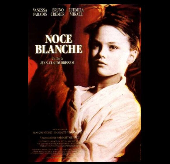 Affiche du film "Noce blanche" de Jean-Calude Brisseau, avec Vanessa Paradis, sortie en 1989.
