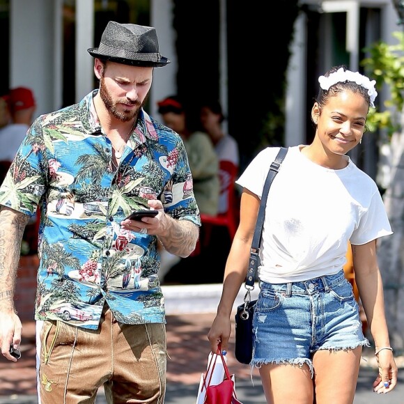 Christina Milian et son compagnon M. Pokora sont allés faire des courses chez Fred Segal à West Hollywood, le 11 mai 2019.