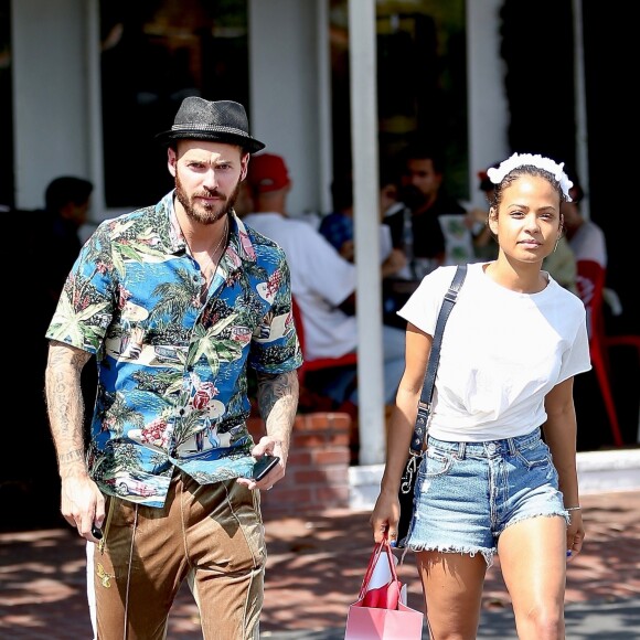 Christina Milian et son compagnon M. Pokora sont allés faire des courses chez Fred Segal à West Hollywood, le 11 mai 2019.