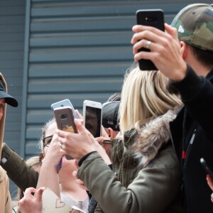 Exclusif - M. Pokora (Matt Pokora) arrive à Médiacité Liège pour la demi-finale de l'émission de The Voice Belgique, le 16 avril 2019.