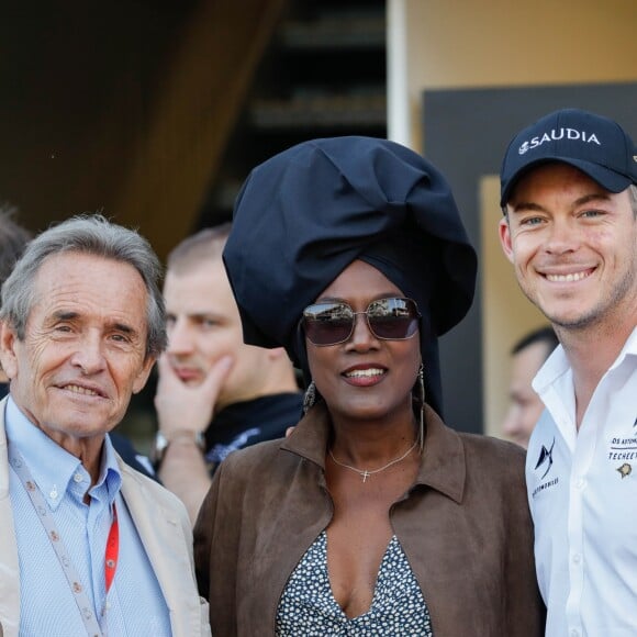 Jacky Ickx et sa femme Khadja Nin, Andre Lotterer - 3ème Monaco E-Prix, Monaco, le 11 mai 2019. © Claudia Albuquerque / Bestimage