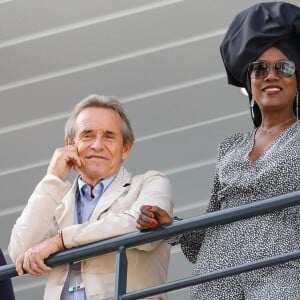 Jacky Ickx et sa femme Khadja Nin - 3ème Monaco E-Prix, Monaco, le 11 mai 2019. © Claudia Albuquerque / Bestimage