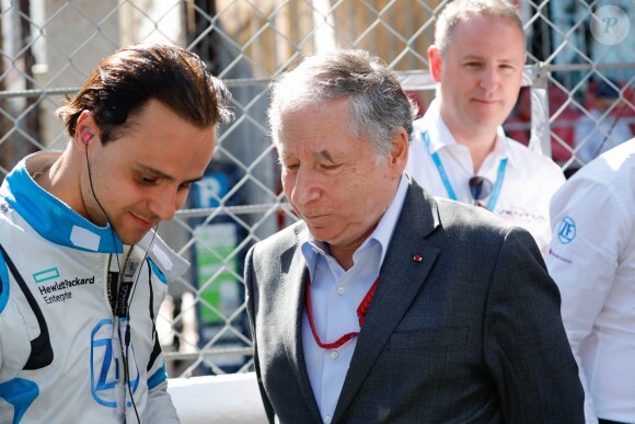 Jean Todt, Président de la FIA, Envoyé spécial du Secrétaire général de l'ONU pour la sécurité routière, Felipe Massa- 3ème Monaco E-Prix, Monaco, le 11 mai 2019. © Claudia Albuquerque / Bestimage