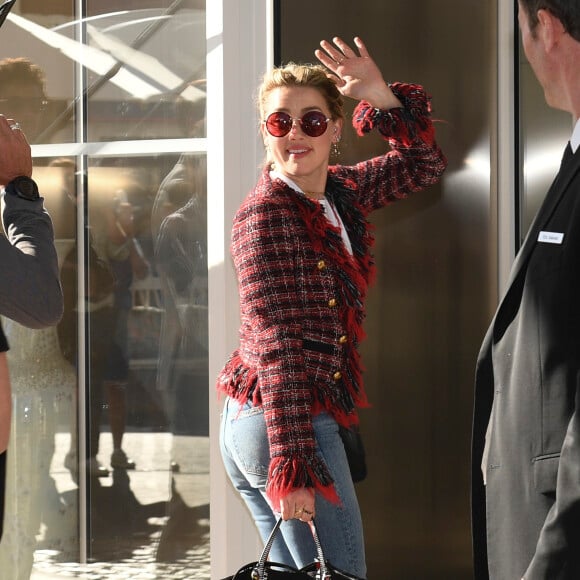 Amber Heard - Arrivées des people à l'hôtel Martinez, la veille de l'ouverture du 72ème Festival international du Film de Cannes le 13 mai 2019.