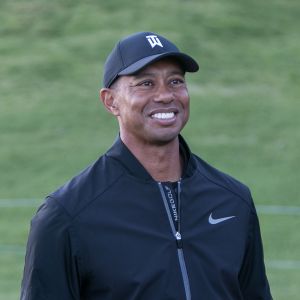 Tiger Woods pendant le tournoi de golf "Coupe des Célébrités" au Riviera Country Club de Brentwood, à Los Angeles, Californie, Etats-Unis, le 11 février 2019. © Prensa Internaciona/Zuma Press/Bestimage