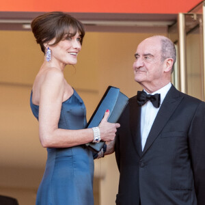 Carla Bruni Sarkozy et Pierre Lescure - Montée des marches du film "Les Misérables" lors du 72ème Festival International du Film de Cannes. Le 15 mai 2019 © Jacovides-Moreau / Bestimage