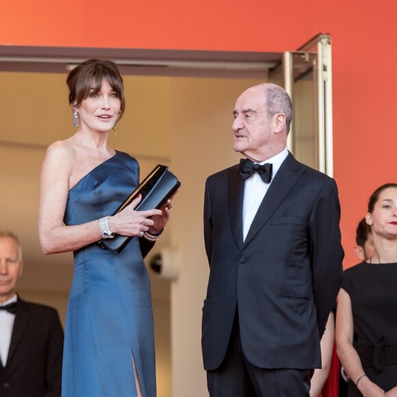 Carla Bruni Sarkozy et Pierre Lescure - Montée des marches du film "Les Misérables" lors du 72ème Festival International du Film de Cannes. Le 15 mai 2019 © Jacovides-Moreau / Bestimage