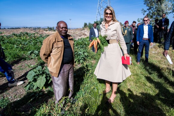 La reine Maxima des Pays-Bas a rencontré le 14 mai 2019 des agriculteurs dans la région de Debre Berhan lors de sa visite officielle de deux jours en Éthiopie.