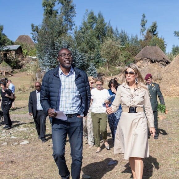 La reine Maxima des Pays-Bas a rencontré le 14 mai 2019 des agriculteurs dans la région de Debre Berhan lors de sa visite officielle de deux jours en Éthiopie.