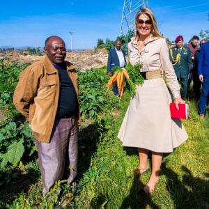 La reine Maxima des Pays-Bas en mission en Ethiopie pour la finance inclusive pour le développement, rencontrant le 14 mai 2019 des agriculteurs dans la région de Debre Berhan.