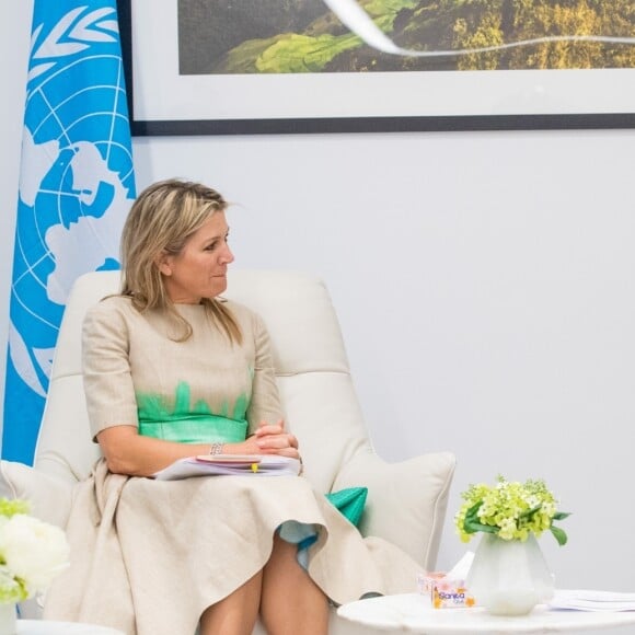 La reine Maxima des Pays-Bas s'est entretenue avec le Premier ministre d'Éthiopie Abiy Ahmed à Addis-Abeba en Éthiopie, le 15 mai 2019