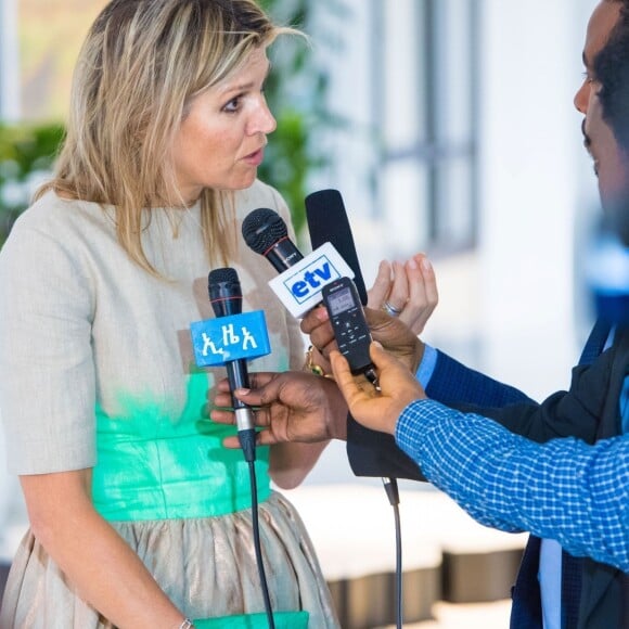 La reine Maxima des Pays-Bas s'est entretenue avec le Premier ministre d'Éthiopie Abiy Ahmed à Addis-Abeba en Éthiopie, le 15 mai 2019