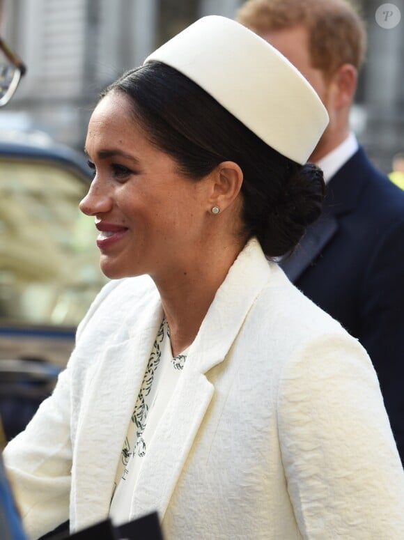Meghan Markle, enceinte, duchesse de Sussex - Départ des participants à la messe en l'honneur de la journée du Commonwealth à l'abbaye de Westminster à Londres le 11 mars 2019.
