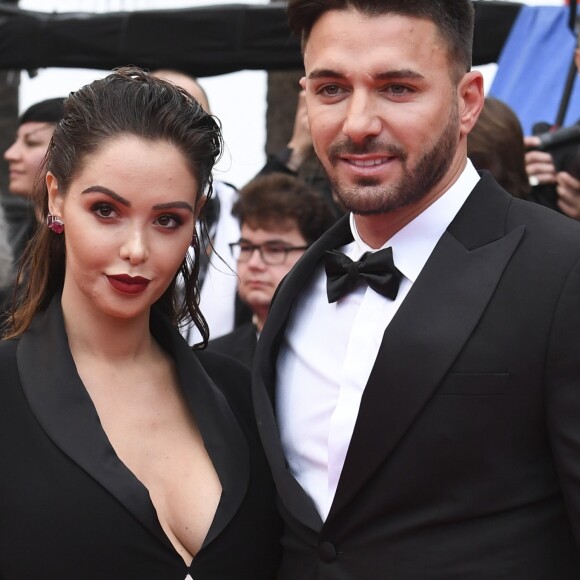 Nabilla Benattia (enceinte) et son mari Thomas Vergara - Montée des marches du film "A Hidden Life" lors du 72ème Festival International du Film de Cannes, le 19 mai 2019.