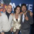 Exclusif - Sandra Sisley et le groupe Cassius - Philippe Cerboneschi alias Zdar et Hubert Blanc-Francard alias Boom Bass lors de la soirée de la Maison Martell en l'honneur de Martell Blue Swift dans la suite Sandra and Co lors du 72ème Festival International du Film de Cannes le 20 mai 2019. © Pierre Perusseau/Bestimage