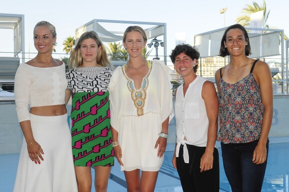 Sabine Lisicki, Eugenie Bouchard, Victoria Azarenka, Carla Suarez et Caroline Garcia - Photocall de la soirée du tournoi de Majorque à Palma de Majorque, Espagne, le 18 juin 2017.