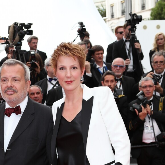 Natacha Polony et son mari Perico Légasse- Montée des marches du film "L'Amant Double" lors du 70ème Festival International du Film de Cannes. Le 26 mai 2017. © Borde-Jacovides-Moreau / Bestimage