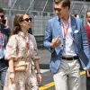 La princesse Alexandra de Hanovre et son compagnon Ben-Sylvester Strautmann visitent les paddocks lors des essais du 77 ème Grand prix de Formule 1 (F1) de Monaco le 25 Mai 2019. © Bruno Bebert / Bestimage