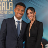 Coralie Porrovecchio et Boubacar Kamara au dîner de gala OM Fondation. Avril 2019.