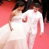 Nick Jonas et sa femme Priyanka Chopra à la montée des marches du film "Les plus belles années d'une vie" lors du 72ème Festival International du Film de Cannes. Le 18 mai 2019 © Jacovides-Moreau / Bestimage