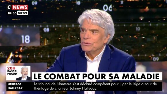 Bernard Tapie annonce une rechute de son cancer dans l'émission "punchline" sur Cnews, le 28 mai 2019. Il doit reprendre la chimiothérapie et la radiothérapie.