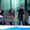 Kian Egan, Shane Filan, Mark Feehily, Nicky Byrne - LE GROUPE 'WESTLIFE' EN CONCERT A L'ECHO ARENA A LIVERPOOL, LE 15 MAI 2012.
