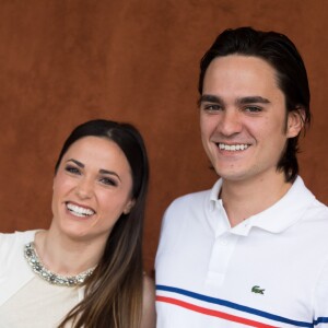 Capucine Anav et son compagnon Alain-Fabien Delon au village lors des internationaux de tennis de Roland Garros à Paris, France, le 30 mai 2019. © Jacovides-Moreau