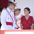 Le roi Felipe VI et la reine Letizia d'Espagne lors du défilé militaire de la Journée des forces armées à Séville, en Espagne, le samedi 1er juin 2019.