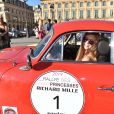 Aurora Straus dans une Porsche 356 - Départ de la 20ème édition du Rallye des Princesses Richard Mille sur la place Vendôme à Paris, France, le 1er juin 2019. © Giancarlo Gorassini/Bestimage
