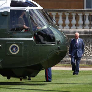 Le prince Charles et Camilla Parker Bowles, duchesse de Cornouailles - Le président des Etats-Unis et sa femme accueillis au palais de Buckingham à Londres. Le 3 juin 2019