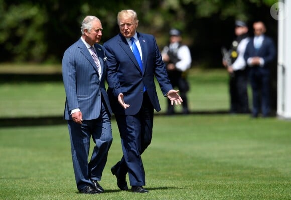 Le prince Charles et Donald Trump - Le président des Etats-Unis et sa femme accueillis au palais de Buckingham à Londres. Le 3 juin 2019
