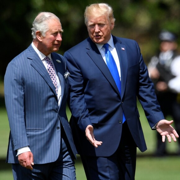 Le prince Charles et Donald Trump - Le président des Etats-Unis et sa femme accueillis au palais de Buckingham à Londres. Le 3 juin 2019