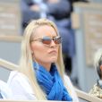 Lindsey Vonn et son compagnon P.K. Subban dans les tribunes lors des internationaux de France de tennis de Roland Garros 2019 à Paris le 28 mai 2019. © Jacovides-Moreau/Bestimage