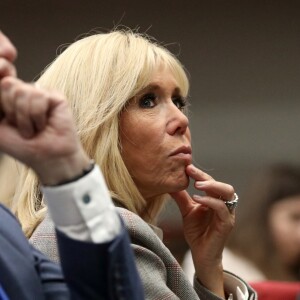 La première dame Brigitte Macron et le ministre de l'Education, Jean-Michel Blanquer assistent à la 6 ème cérémonie de remise des prix Non au Harcèlement au ministère de l'Education, Paris, France, le 3 juin 2019. © Stéphane Lemouton / Bestimage