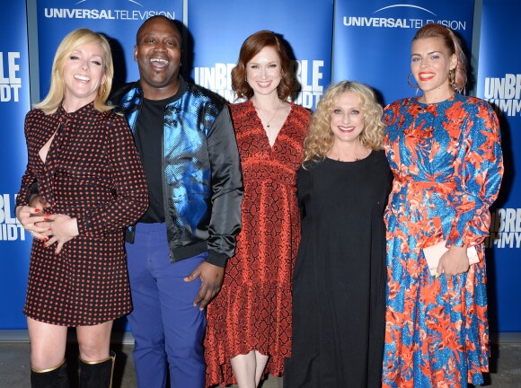 Jane Krakowski, Tituss Burgess, Ellie Kemper, Carol Kane, Busy Phillips à la première de "Unbreakable Kimmy Schmidt" à Los Angeles, le 29 mai 2019.