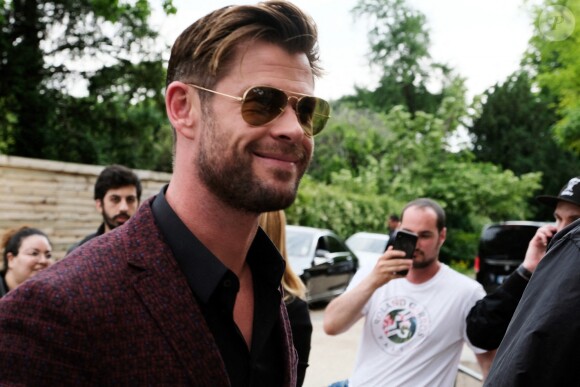 Chris Hemsworth arrive à la Cité de l'architecture et du patrimoine à Paris pour le photocall de "Men in Black : International", le 4 juin 2019.