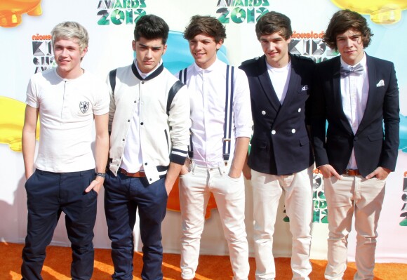 One Direction sur le tapis rouge des Kid's Choice Awards, à Los Angeles le 31 mars 2012