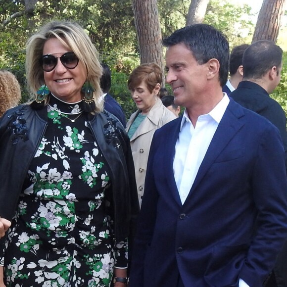 Manuel Valls et Susana Gallardo lors du Festival Jardins Pedralbes, à Barcelone, le 5 juin 2019.