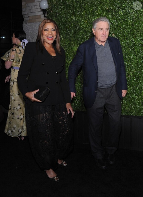 Robert De Niro et sa femme Grace Hightower à la soirée Tribeca Film Festival Artists organisée par Chanel au restaurant "Balthazar" dans le quartier de Soho à New York, le 23 avril 2018.