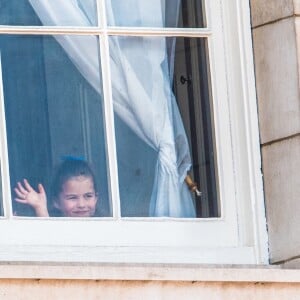 Le prince Louis de Cambridge, troisième enfant du prince William et de Kate Middleton, duchesse de Cambridge, assistait pour la première fois le 8 juin 2019 à la parade Trooping the Colour, depuis le balcon du palais de Buckingham à Londres.
