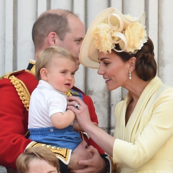 Le prince Louis de Cambridge, troisième enfant du prince William et de Kate Middleton, duchesse de Cambridge, assistait pour la première fois le 8 juin 2019 à la parade Trooping the Colour, depuis le balcon du palais de Buckingham à Londres.