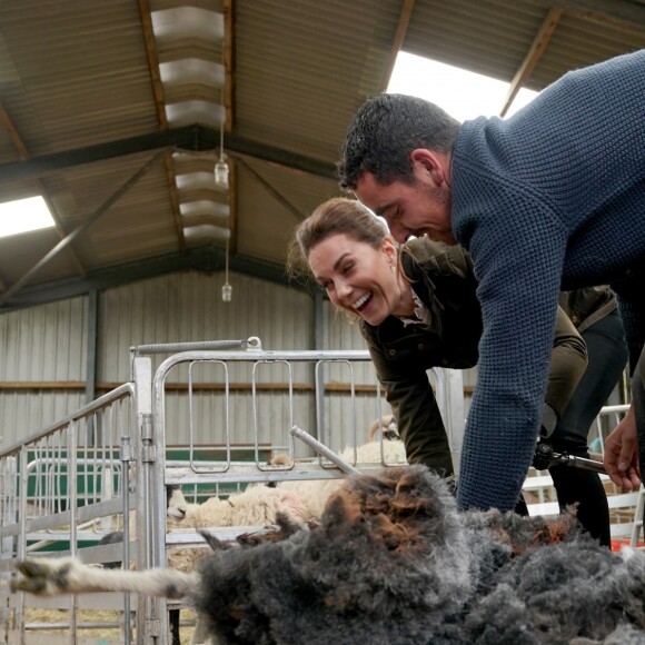 Le prince William, duc de Cambridge, et Catherine Kate Middleton, duchesse de Cambridge, participent aux activités de la ferme Deepdale Hall à Patterdale le 11 juin 2019.